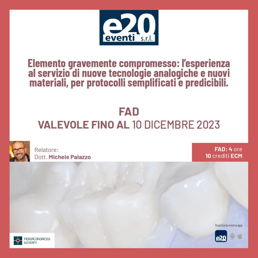 Elemento gravemente compromesso: l’esperienza al servizio di nuove tecnologie analogiche e nuovi materiali, per protocolli semplificati e predicibili