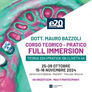 Dott. Mauro Bazzoli corso teorico - pratico  full immersion