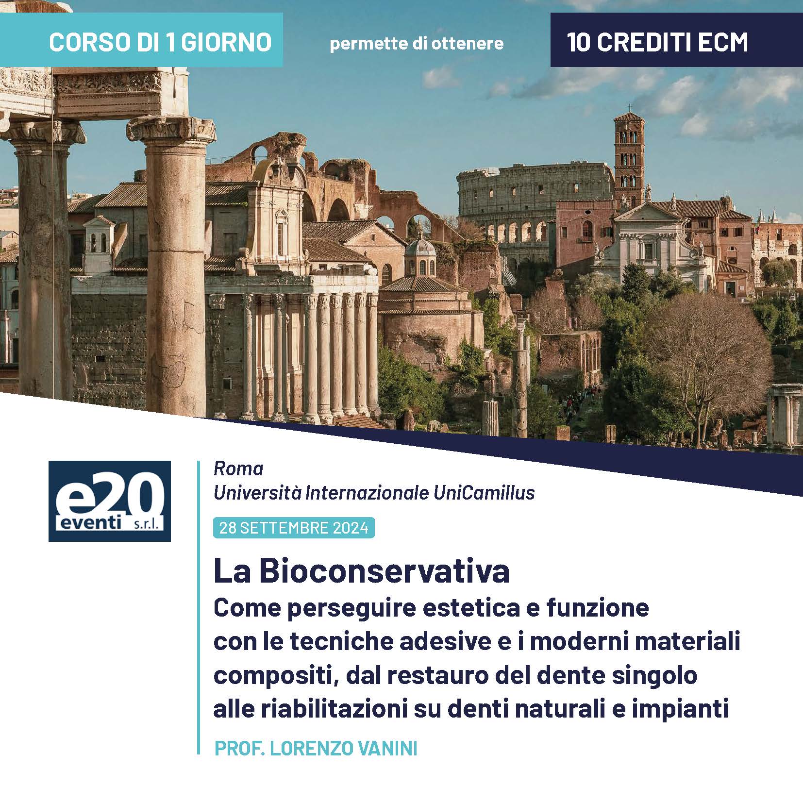 Prof. Lorenzo Vanini - La Bioconservativa - Come perseguire estetica e funzione con le tecniche adesive e i moderni materiali compositi, dal restauro del dente singolo alle riabilitazioni su denti naturali e impianti