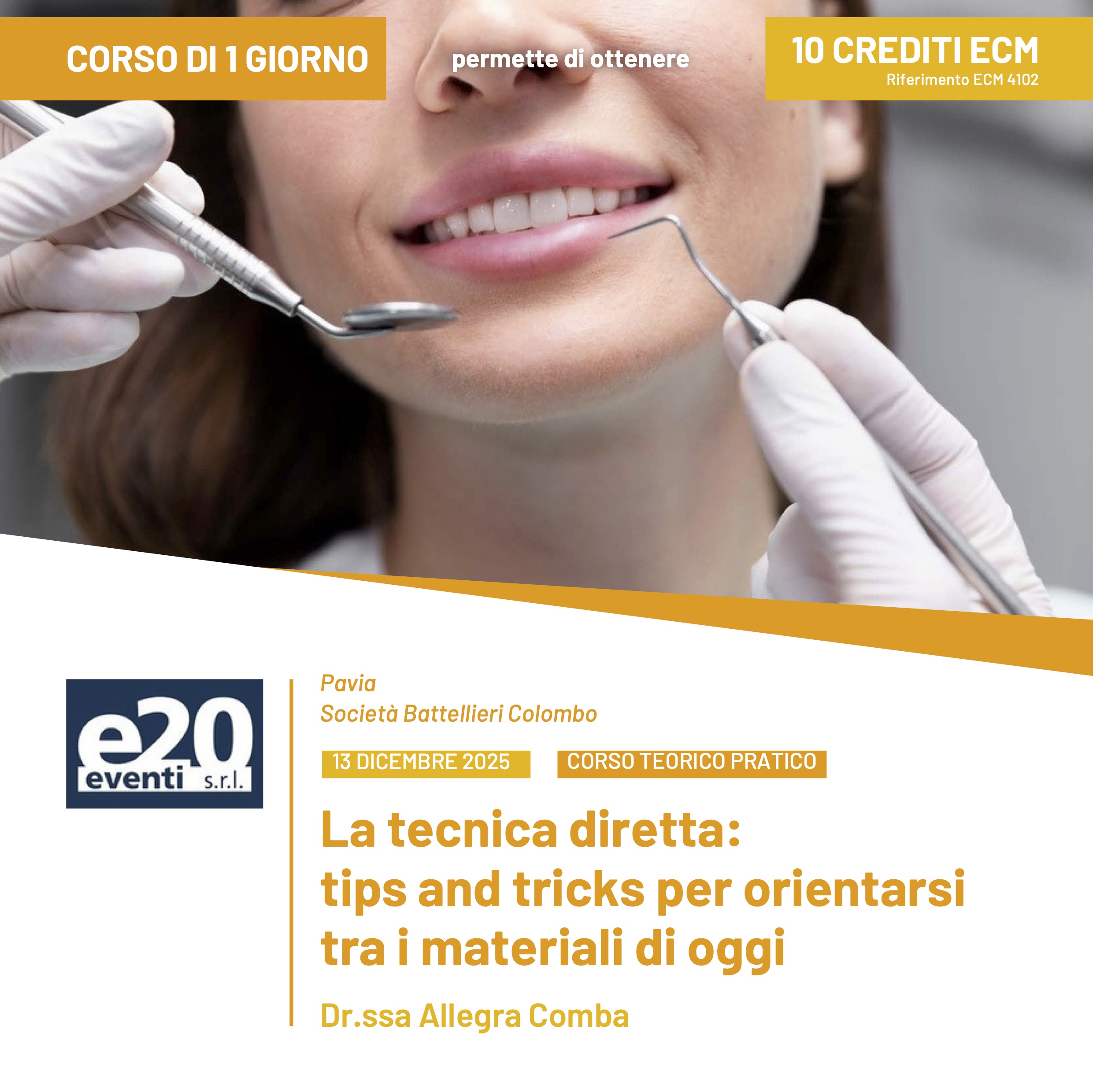 Dr.ssa Comba - La tecnica diretta tips and tricks per orientarsi tra i materiali di oggi - Pavia
