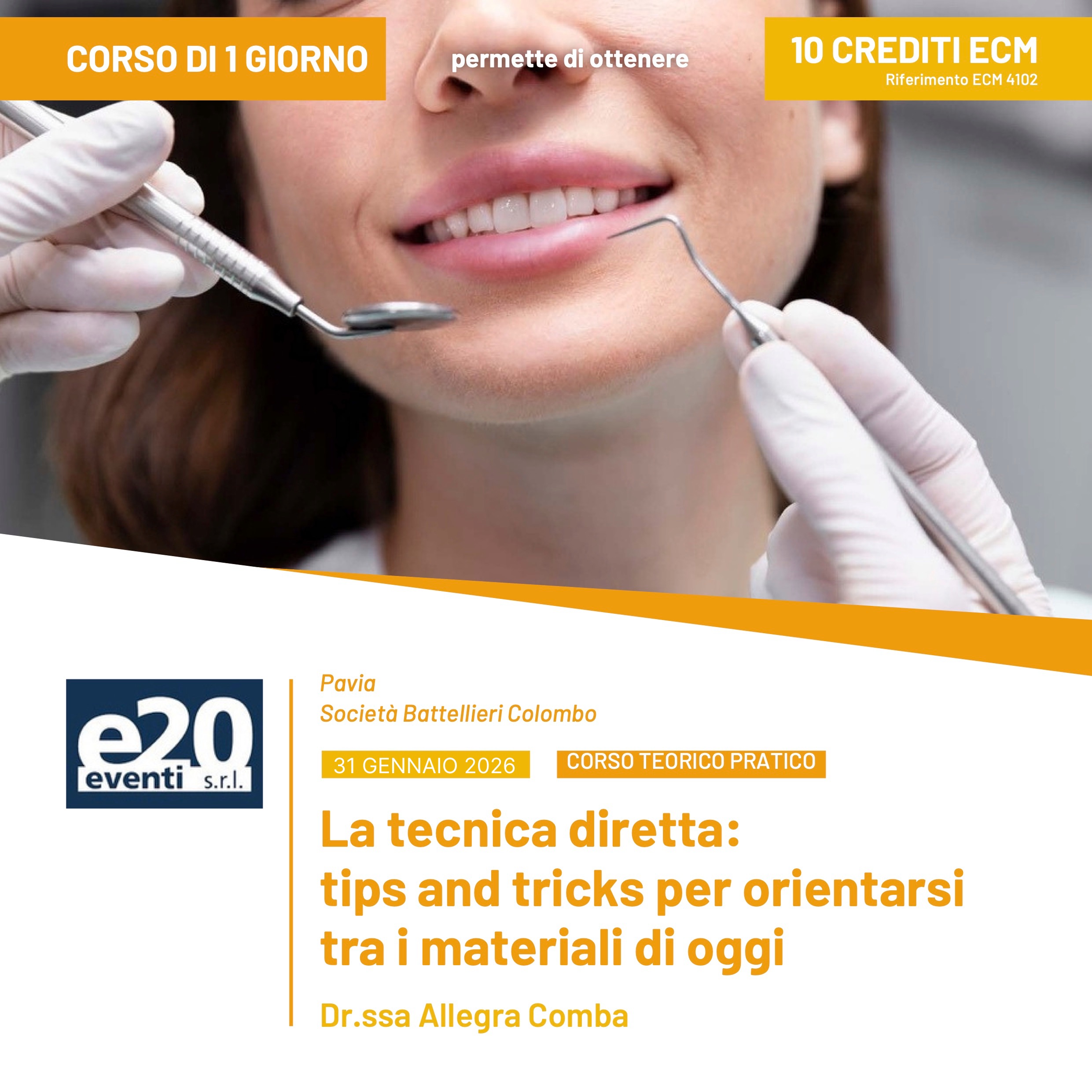 Dr.ssa Comba - La tecnica diretta tips and tricks per orientarsi tra i materiali di oggi - Pavia