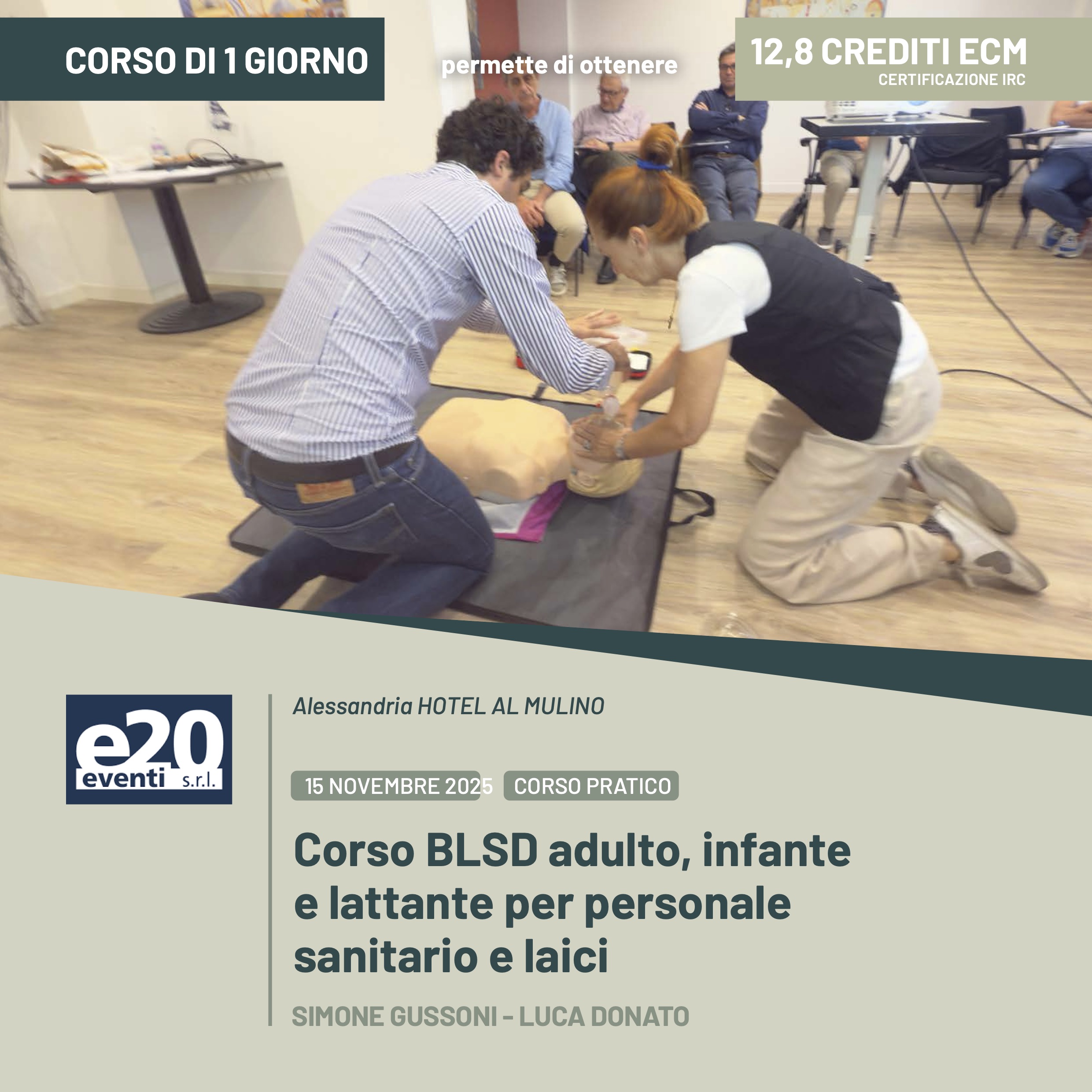 Dott. Gussoni - L. Donato - Corso BLSD adulto, infante e lattante per personale sanitario e laici - Alessandria