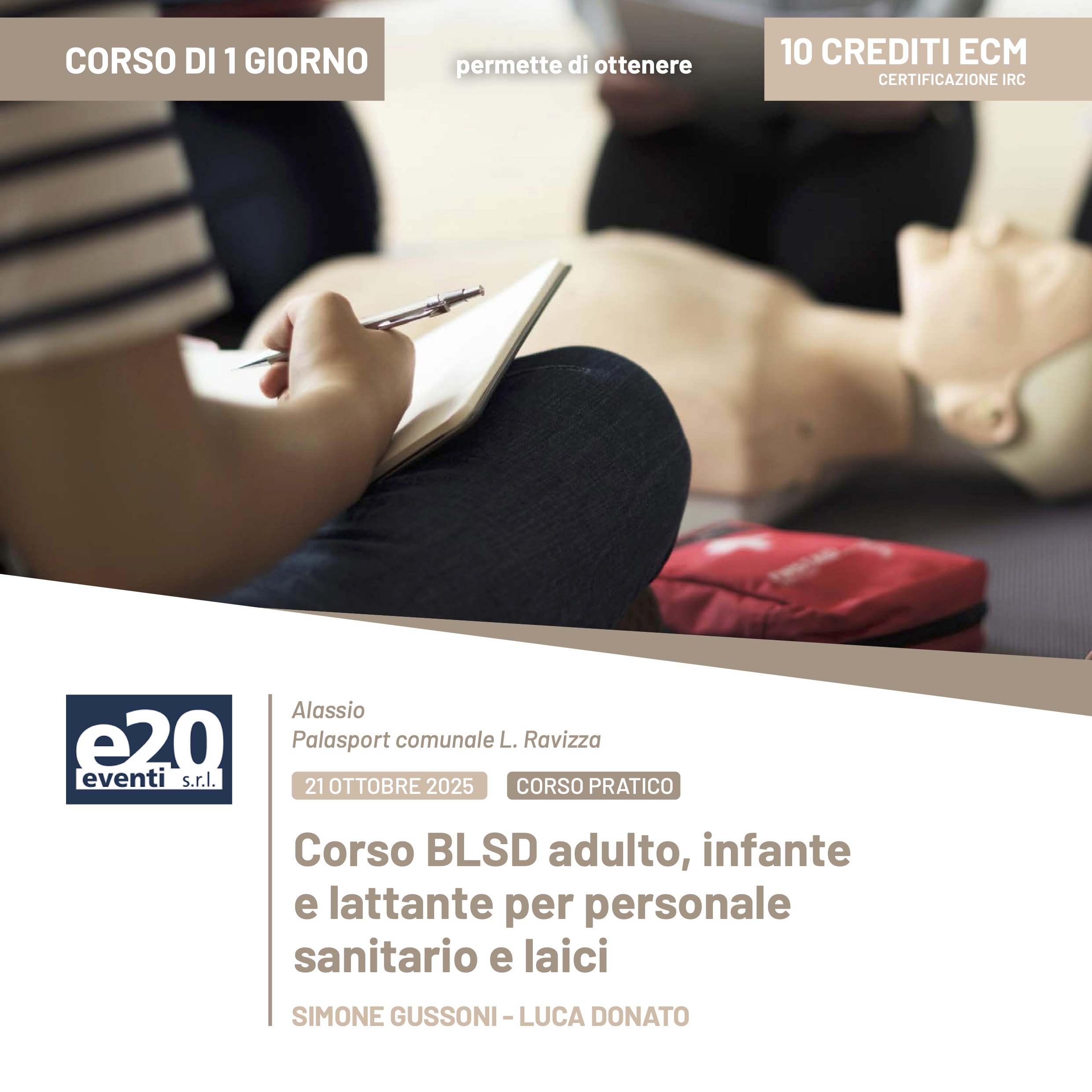 Dott. Gussoni - L. Donato - Corso BLSD adulto, infante e lattante per personale sanitario e laici - Alassio
