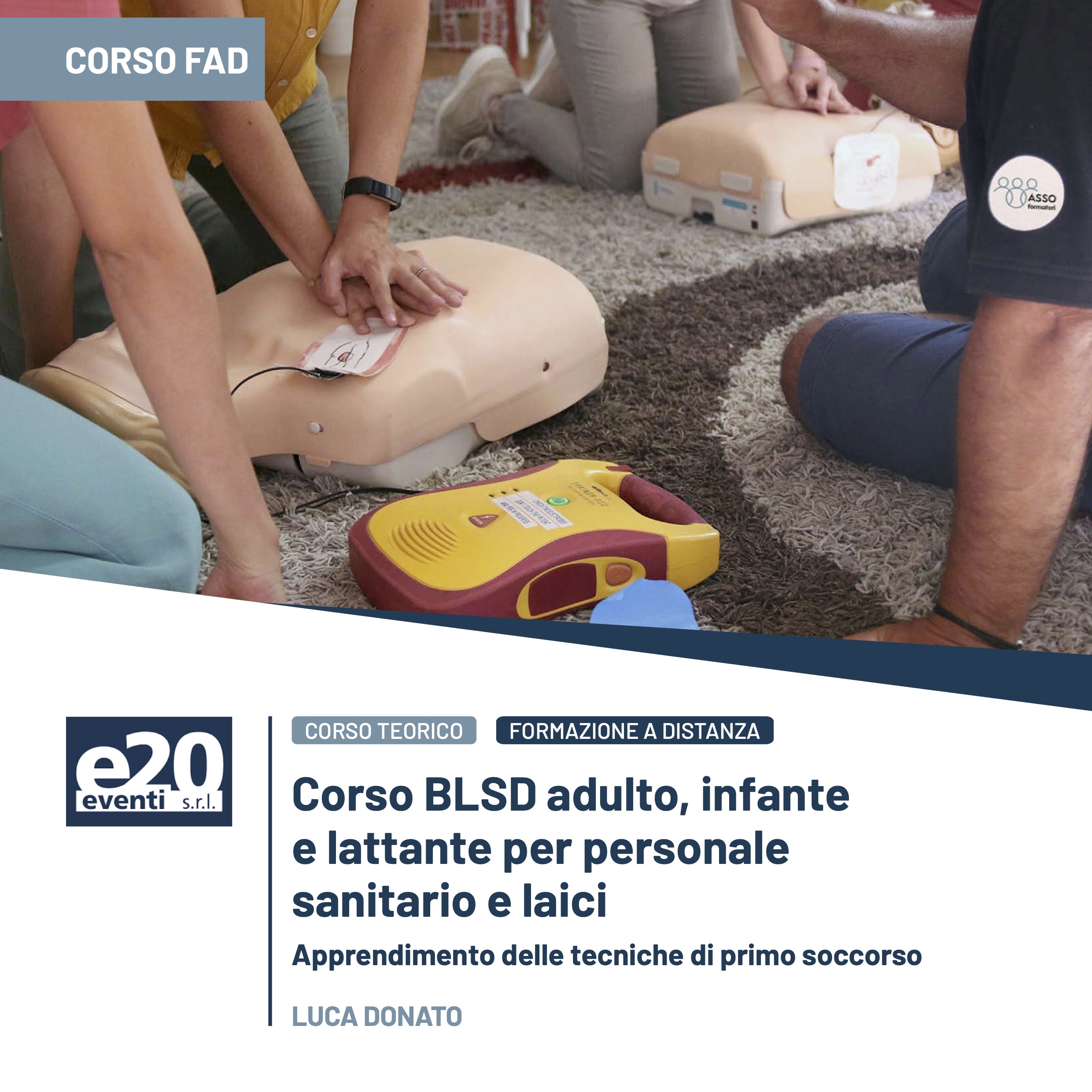 Corso BLSD adulto, infante e lattante per personale sanitario e laici - FAD