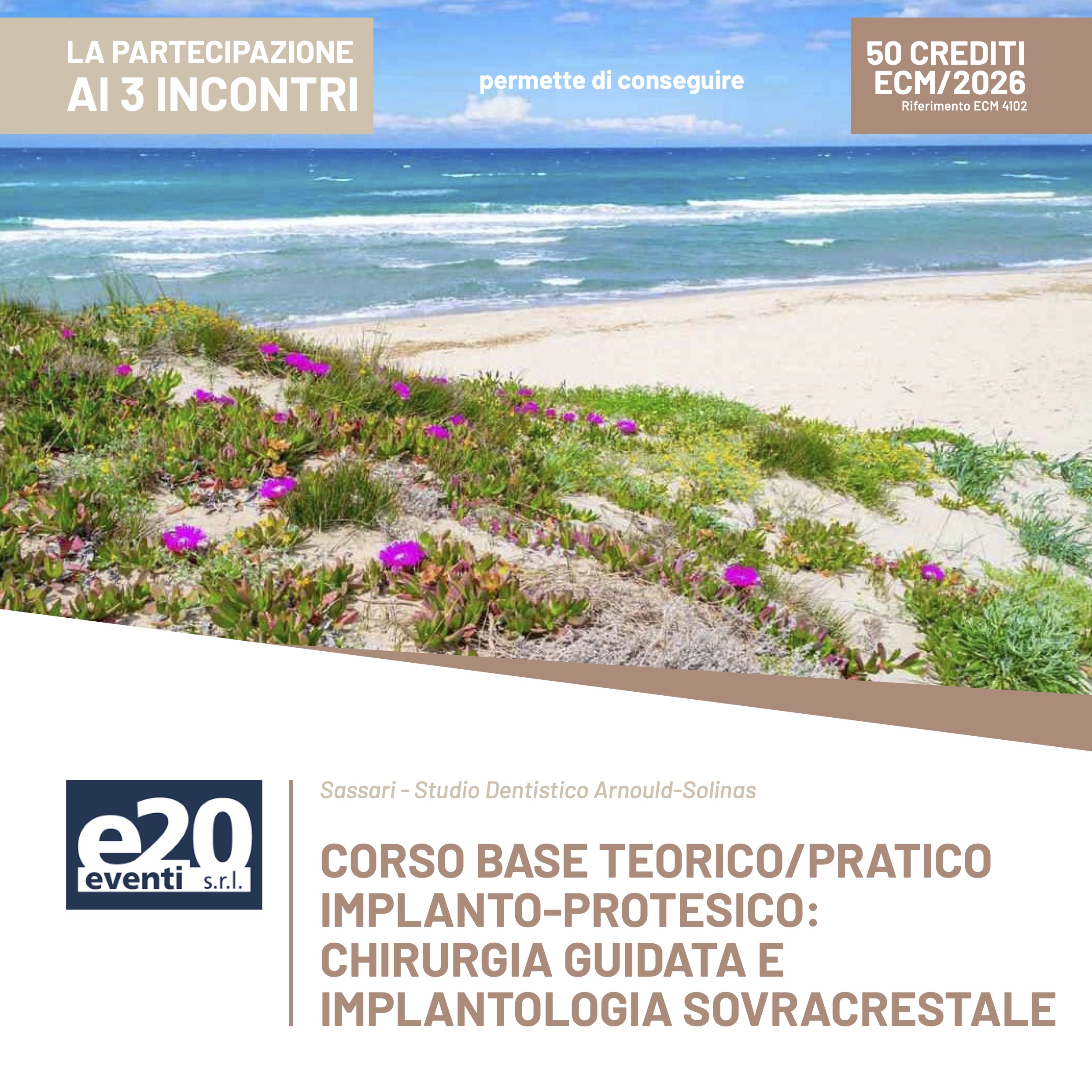 CORSO BASE TEORICO/PRATICO IMPLANTO-PROTESICO: CHIRURGIA GUIDATA E IMPLANTOLOGIA SOVRACRESTALE