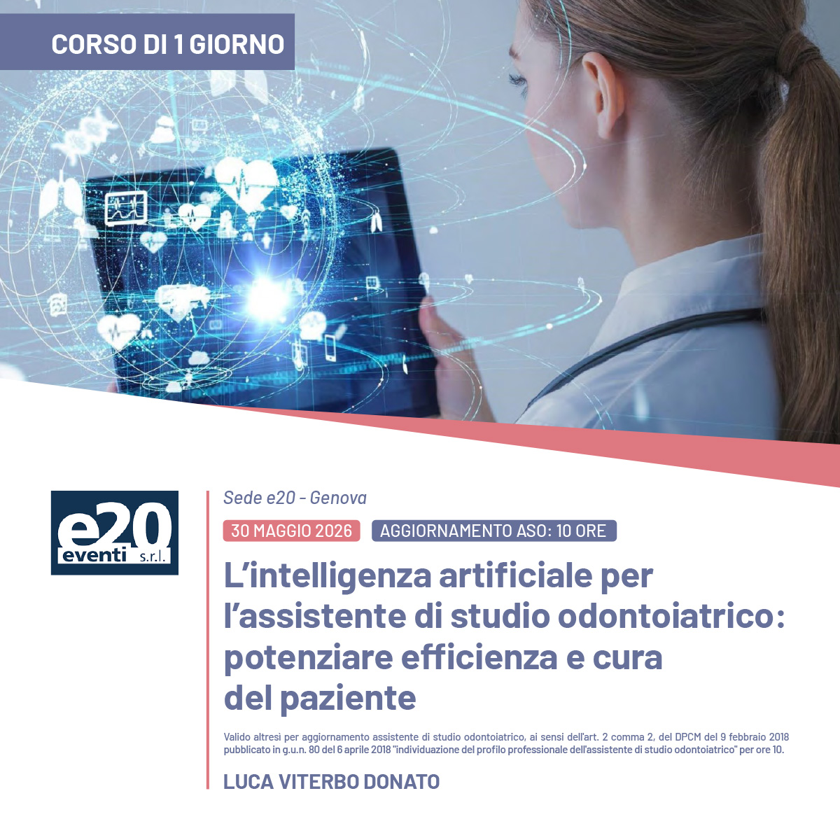 Luca Viterbo Donato - L’intelligenza artificiale per l’assistente di studio odontoiatrico: potenziare efficienza e cura del paziente - Genova