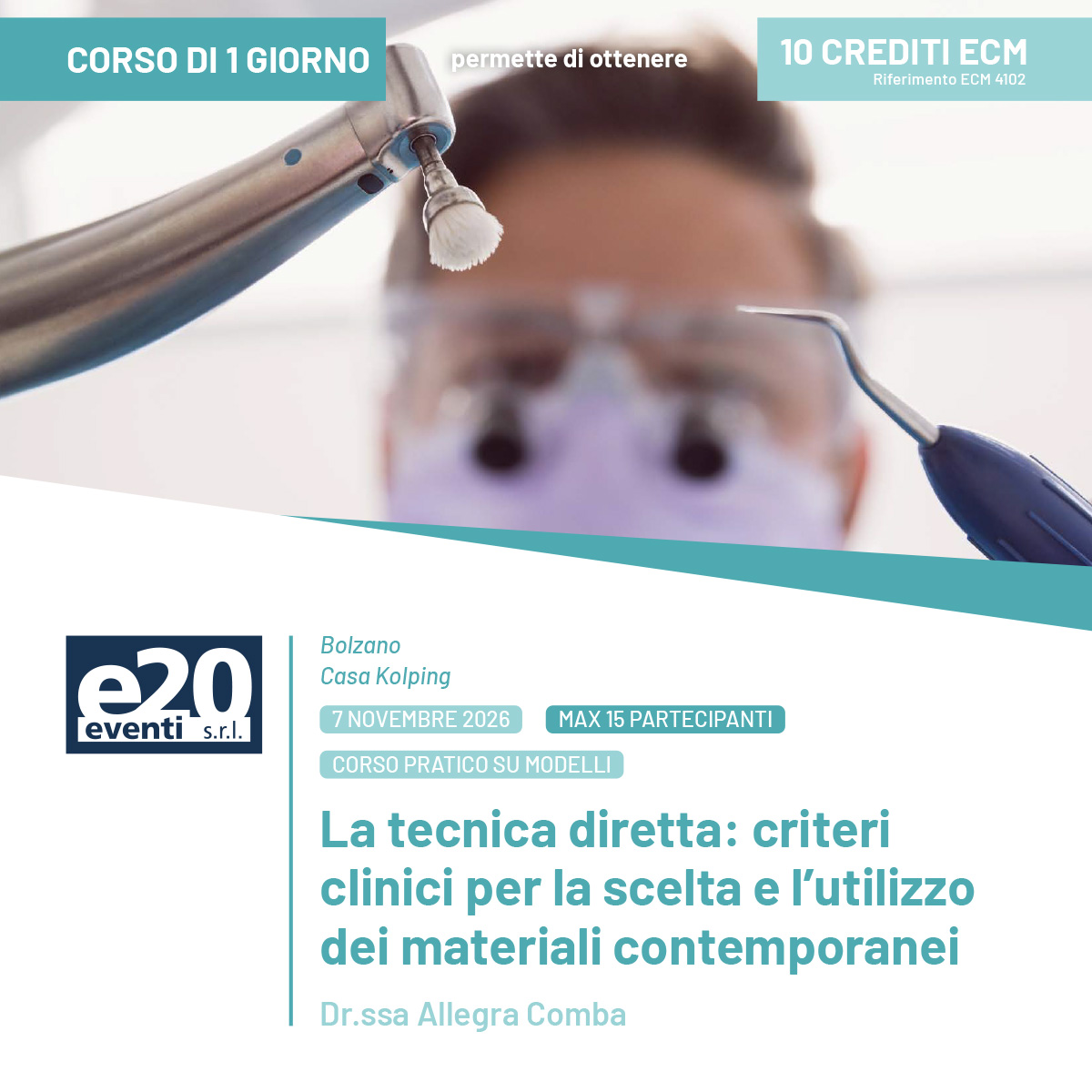 Dr.ssa Comba - La tecnica diretta: criteri clinici per la scelta e l'utilizzo dei materiali contemporanei - Bolzano
