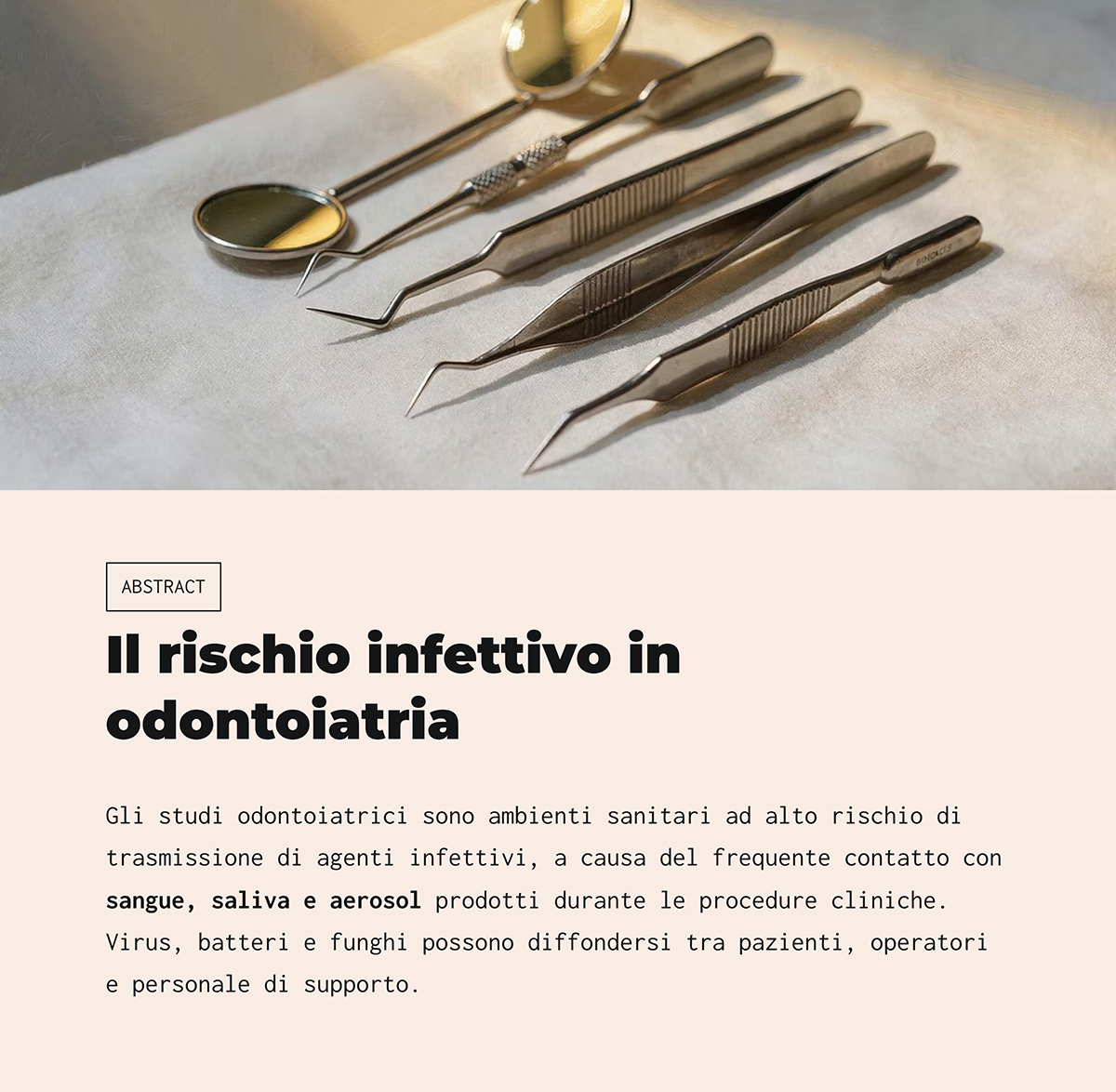 Rischi infettivi nello studio odontoiatrico