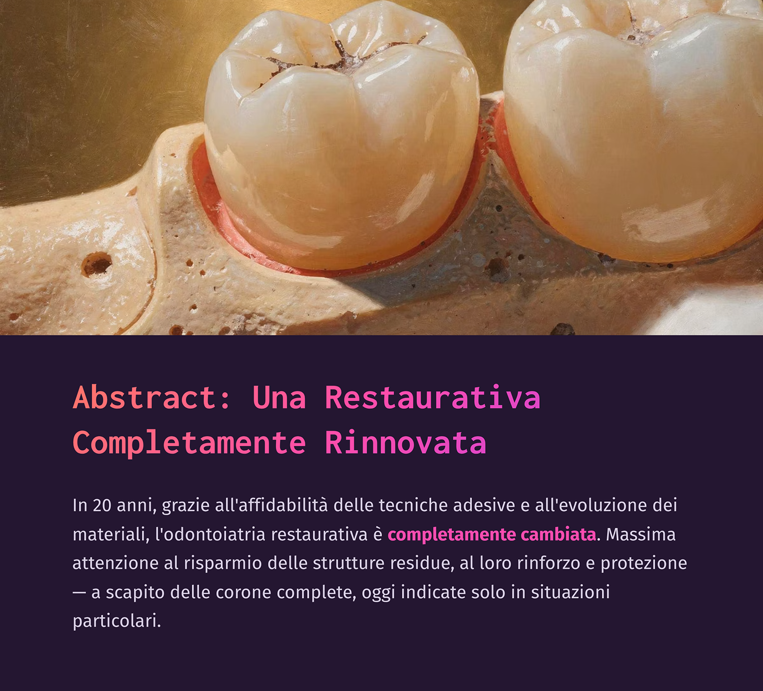Evoluzione in restaurativa