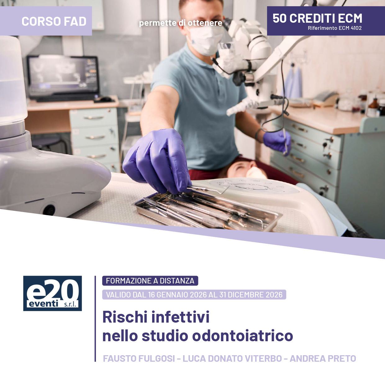 Rischi infettivi nello studio odontoiatrico - FAD 2026